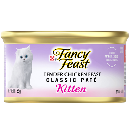 Fancy Feast Kitten Classic Pate Wet Cat Food Tender Chicken Feast 24 x 85g