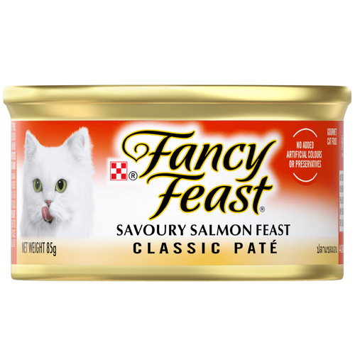Fancy Feast Adult Classic Pate Wet Cat Food Savoury Salmon Feast 24 x 85g