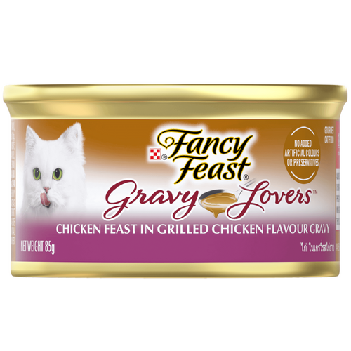 Fancy Feast Adult Gravy Lovers Wet Cat Food Chicken Feast in Grilled 24 x 85g