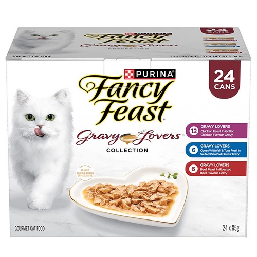 Fancy Feast Gravy Lovers Collection Wet Cat Food Variety Pack 24 x 85g