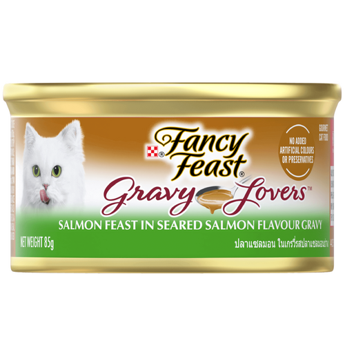 Fancy Feast Adult Gravy Lovers Wet Cat Food Salmon Feast in Seared Salmon 24x85g