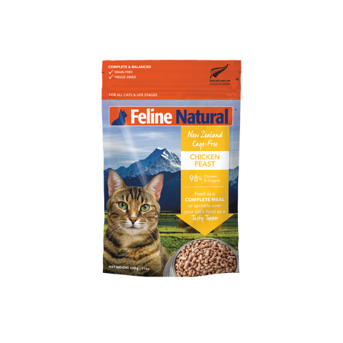 Feline Natural NZ Chicken Feast Grain-Free Freeze-Dried Cat Food 320g