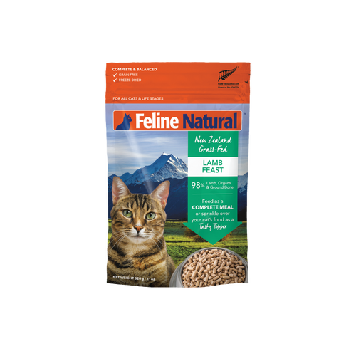 Feline Natural NZ Lamb Feast Grain-Free Freeze-Dried Cat Food 320g