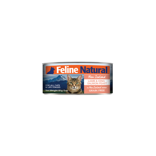 Feline Natural All Life Stages NZ Lamb & King Salmon Feast Cat Food 24 x 85g