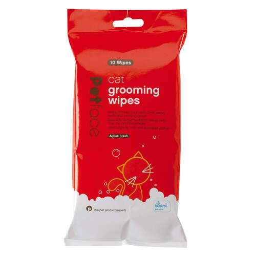 Petface Cat Grooming Wipes Cleans Ears & Eyes Alpine Fresh 10 Pack
