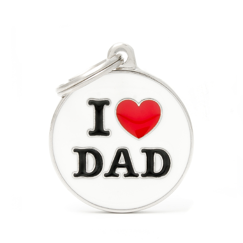 My Family Charm Love Dad Pet ID Tag Collar Accessory