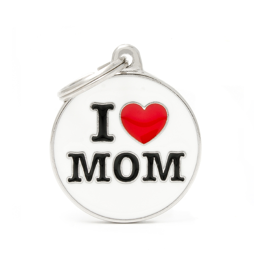 My Family Charm Love Mom Pet ID Tag Collar Accessory