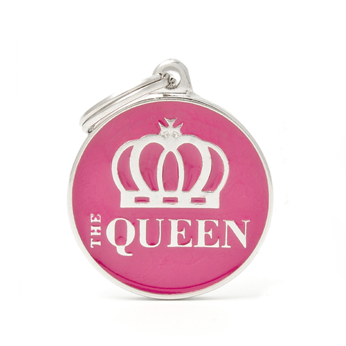 My Family Charm Queen Pet ID Tag Collar Accessory