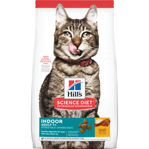 Hills Adult 7+ Indoor Dry Cat Food Chicken 1.58kg