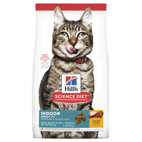 Hills Adult 7+ Indoor Dry Cat Food Chicken 3.17kg
