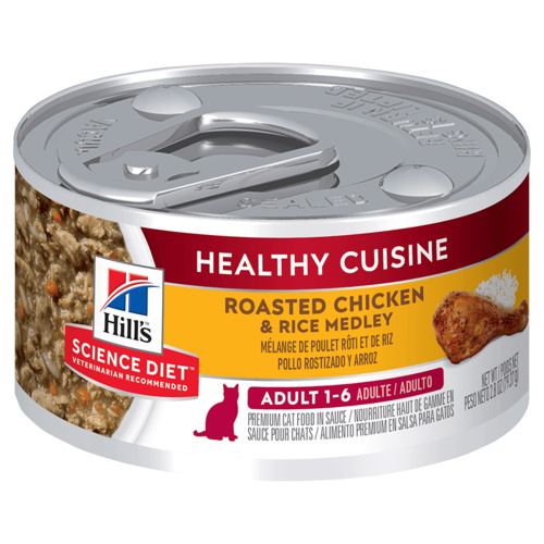 Hills Adult 1+ Healthy Cuisine Wet Cat Food Chicken & Rice Medley 24 x 79g