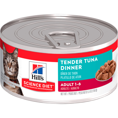 Hills Adult 1+ Wet Cat Food Tender Tuna Dinner 24 x 156g