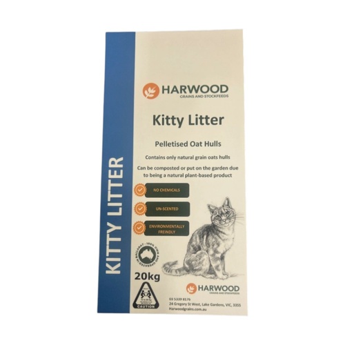 Harwood Grains Kitty Litter Pelletised Oat Hulls Cat Litter 20kg