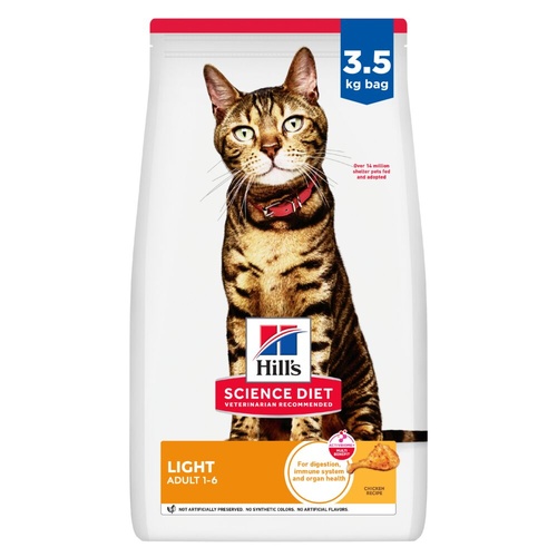 Hills Adult 1+ Light Dry Cat Food Chicken 3.5kg