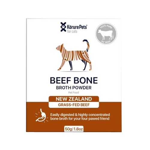 Korure Pets Beef Bone Broth Powder Grass-Fed Beef for Cats 50g