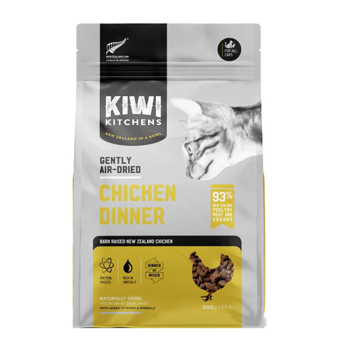 Kiwi Kitchens Gently Air-Dried Chicken Dinner Dry Cat Food 500g