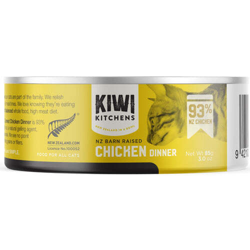 Kiwi Kitchens Barn Raised Canned Wet Cat Food Chicken Dinner 18 x 85g