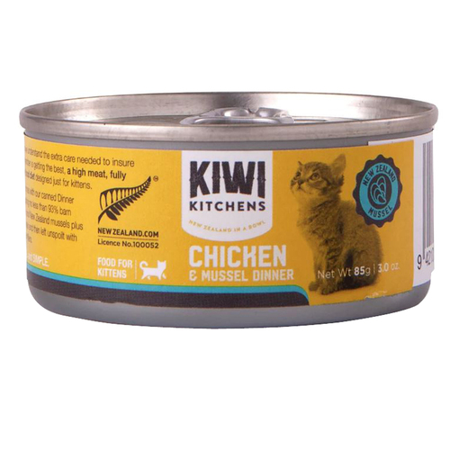 Kiwi Kitchens Grass Fed Lamb & Mussel Dinner Canned Food for Kittens 85g x 24