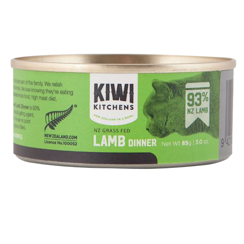 Kiwi Kitchens Grass Fed Lamb Dinner Canned Wet Cat Food 85g x 24
