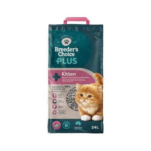 Breeders Choice Plus Natural & Non Toxic Pet Kitten Litter 24L