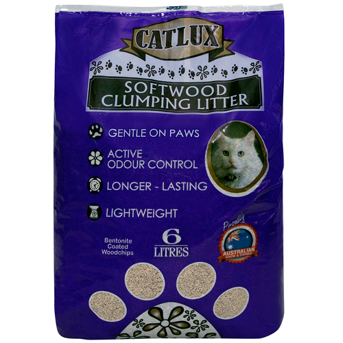 Catlux Odour Control Softwood Cat Clumping Litter 6L