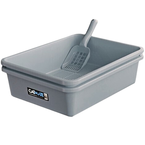 Cat Mate 3 Piece Litter Kit Sieve Tray with Scoop Charcoal