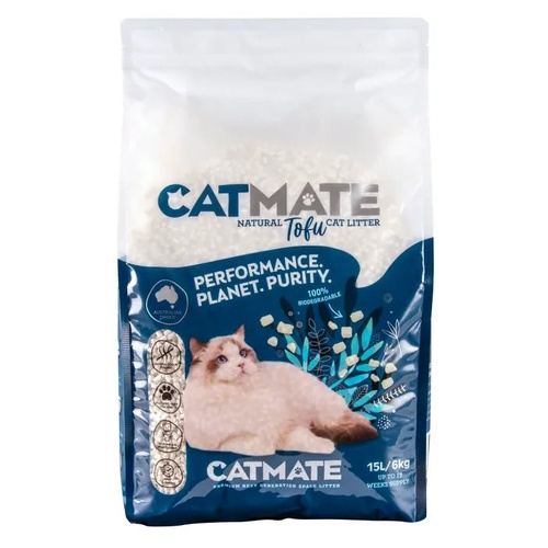 Catmate Natural Tofu Plant-Based Cat Litter Water Soluble 6kg