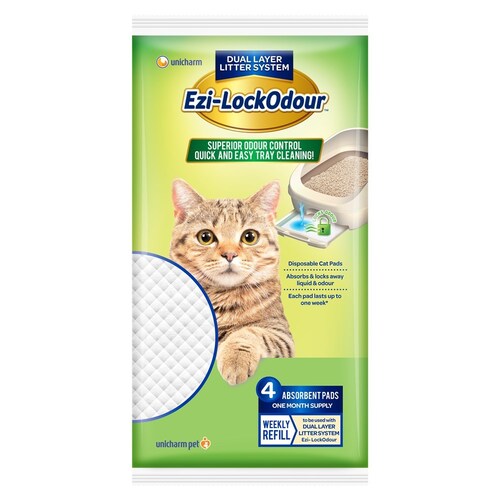 Ezi Lockodour Cat Litter System Absorbant Cat Pads 4 Pack