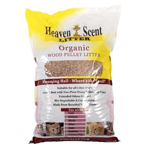 Heaven Scent Organic Wood Pellet Odour Control Cat Litter 15kg