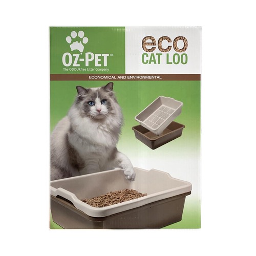 Oz Pet Eco Cat Loo Litter System Sifter Set Brown & Beige