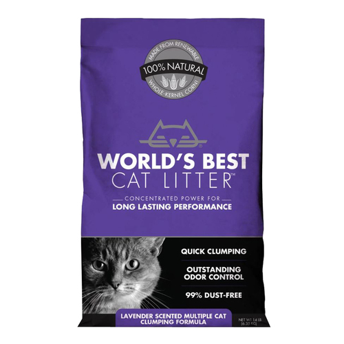 Worlds Best Cat Litter Clumping Multi-Cat Litter Odour Control Lavender 6.35kg