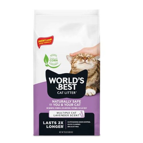 Worlds Best Cat Litter Multiple Cat Odor Control Lavender 6.8kg