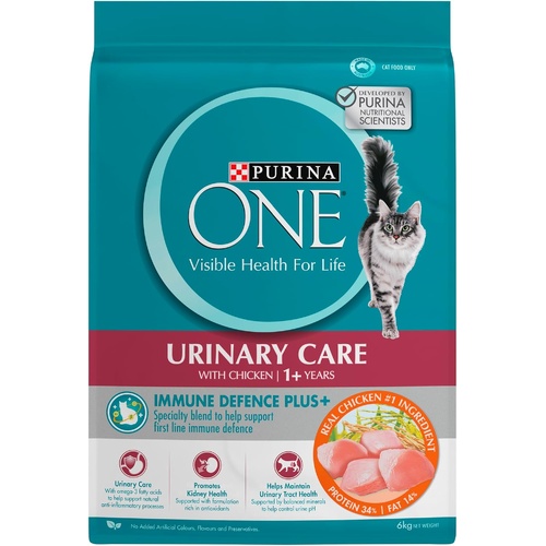 Purina One Adult 1+ Urinary Care Dry Cat Food with Chicken 6kg