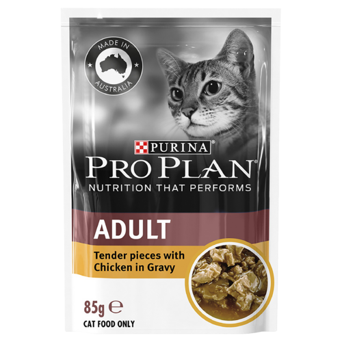 Pro Plan Adult Wet Cat Food Chicken Tender in Gravy 12 x 85g