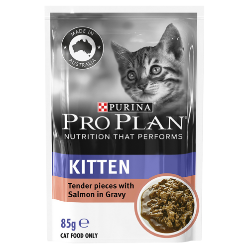 Pro Plan Wet Kitten Food Salmon Tender in Gravy 12 x 85g