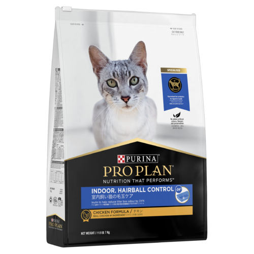 Pro Plan Adult Indoor Hairball Control Dry Cat Food Chicken Formula 7kg