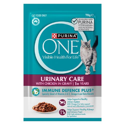 Purina One Adult 1+ Urinary Care Wet Cat Food Chicken in Gravy  12 x 70g