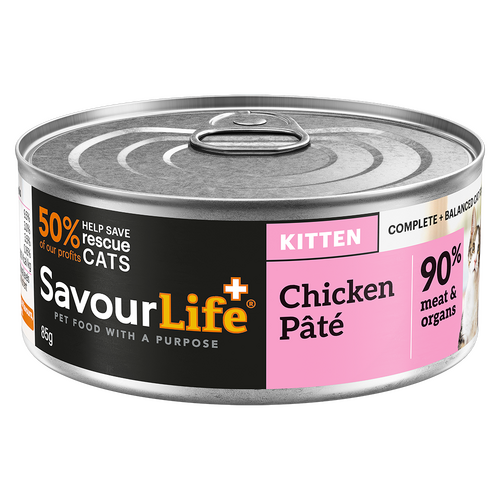 Savour Life Kitten Complete & Balanced Wet Cat Food Chicken Pate 12 x 85g