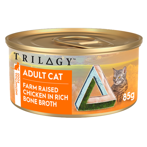 Trilogy Adult Instinctual Wet Cat Food Chicken in Bone Broth 24x 85g