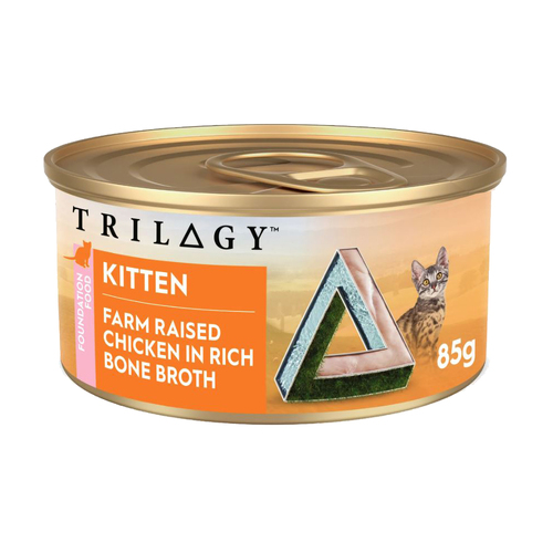Trilogy Kitten Foundation Wet Cat Food Chicken in Bone Broth 24 x 85g