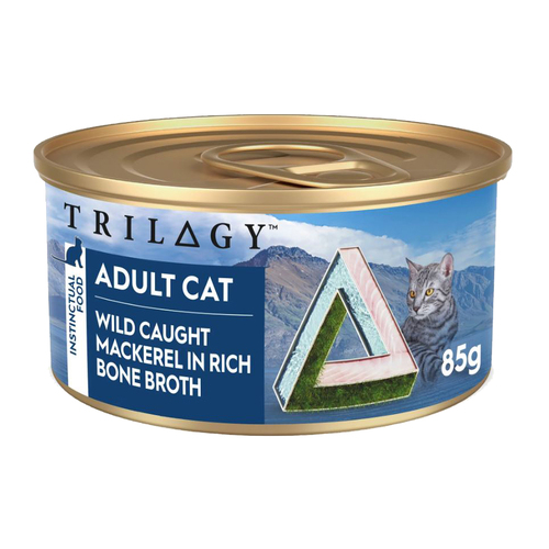 Trilogy Adult Instinctual Wet Cat Food Mackerel in Bone Broth 24x 85g