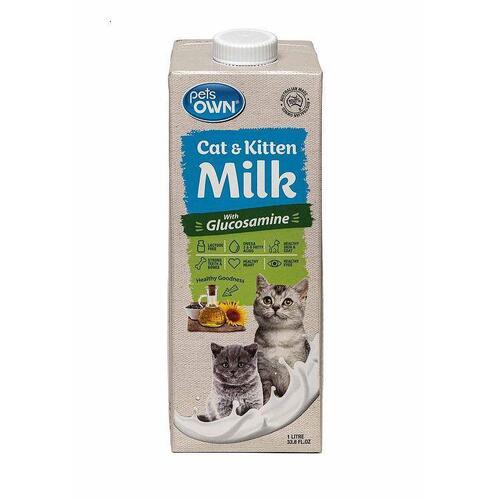 Pets Own Cat & Kitten Milk Treat with Amino Acid & Glucosamine 1L