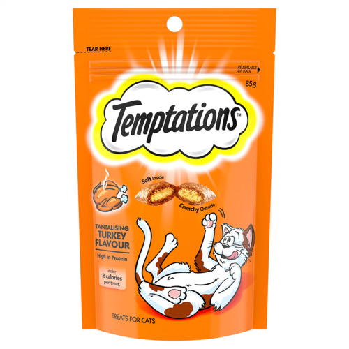 Temptations High Protein Cat Treats Tantalising Turkey 6 x 85g