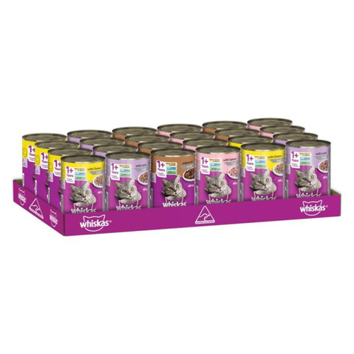 Whiskas Adult 1+ Years Wet Cat Food Rural Mixed Pack 400g x 24