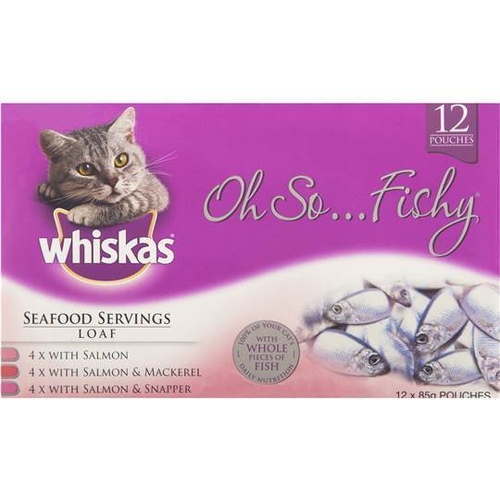 Whiskas Oh So Fishy Salmon Loaf Selection 85g x 12 Pack 