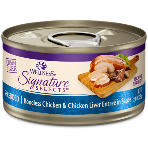 Wellness Core Signature Selects Cat Food Chicken w/ Chicken Liver Entree 12x 79g