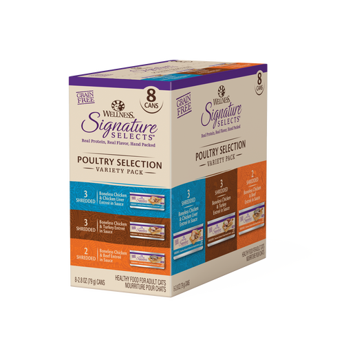 Wellness Core Signature Selects Poultry Selection Variety Pack Cat Food 8 x 79g