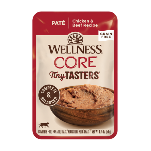 Wellness Core Tiny Tasters Wet Cat Food Pate Chicken & Beef 12 x 50g