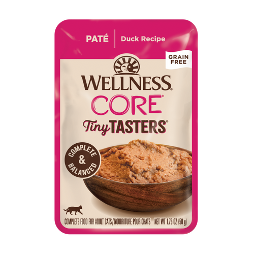 Wellness Core Tiny Tasters Wet Cat Food Pate Duck Recipe 12 x 50g