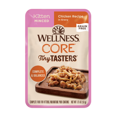 Wellness Core Kitten Tiny Tasters Wet Cat Food Chicken Recipe in Gravy 12 x 50g